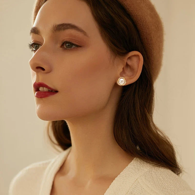 Pearl Stud Earrings