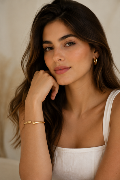 Sculptural Gold Cuff