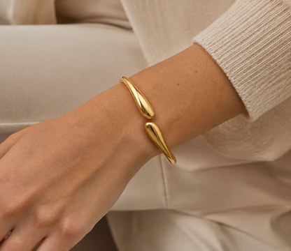 Sculptural Gold Cuff