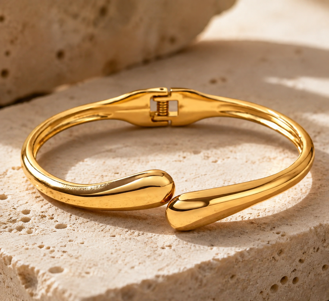 Sculptural Gold Cuff