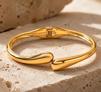 Sculptural Gold Cuff